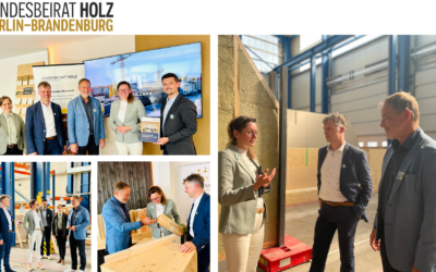 Werksbesuch mit Ministerin Mittelstädt bei MAX Holzbau: Bilanz aus drei Jahren HC2B und wie es weitergeht