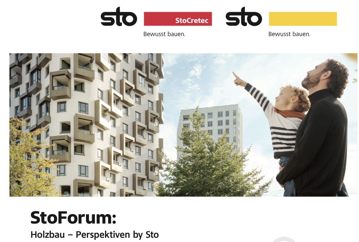 Fassaden, Anschlüsse und Brandschutz im Holzbau: StoForum am 15. Oktober in Berlin